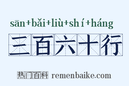三百六十行是什么意思的图片